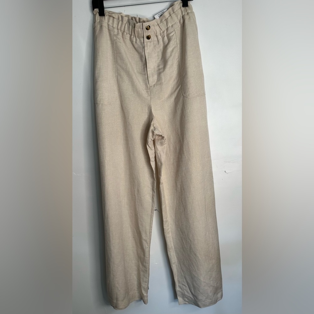I.N.C Metallic Paperbag-Waist Pants - Picture 2 of 11